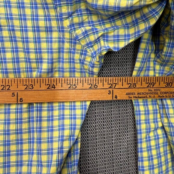 Ralph Lauren Blake Mens Size L Yellow & Blue Plaid Button-Down Shirt Long Sleeve - Picture 7 of 8